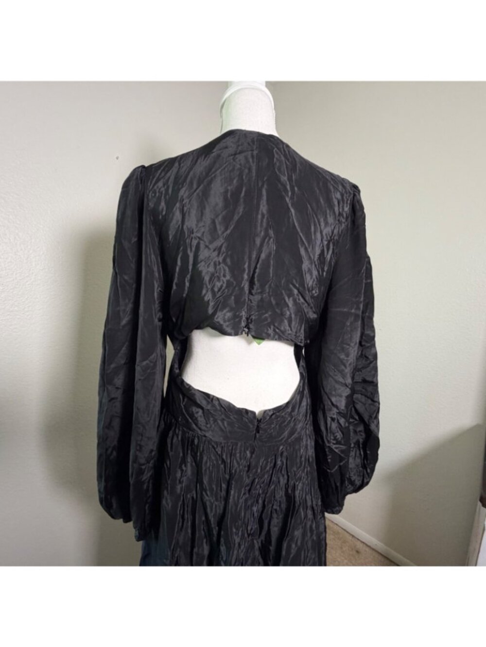 NWT Farm Rio Women's Black Cut Out Maxi Dress Sz XL Resort Yacht Boho Cocktail - Picture 14 of 16